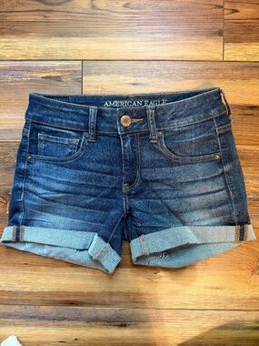 Midi Dark Wash Short from American Eagle